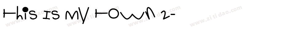 This Is My Town 2字体转换